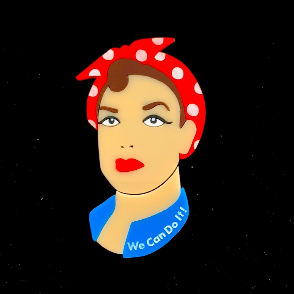 Rosie the Riveter brooch